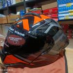 STUDDS TROOPER DV Orange Black Flip-Up Modular Helmet (ISI & DOT Certified)