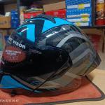 STUDDS TROOPER DV Blue Black Flip-Up Modular Helmet (ISI & DOT Certified)