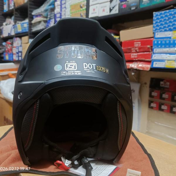 STUDDS TROOPER DV Matt Black Flip-Up Modular Helmet (ISI & DOT Certified)