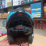 STUDDS TROOPER DV Blue Black Flip-Up Modular Helmet (ISI & DOT Certified)