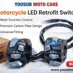 Motorcycle LED Retrofit Switch (Handlebar Mounted Control Set)