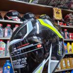 Vega Bolt Tron Full Face Riding Helmet – Black Green