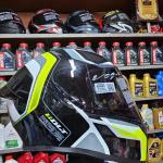 Vega Bolt Tron Full Face Riding Helmet – Black Green