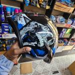 Vega Bolt Crown Men Full Face Helmet – Black Blue