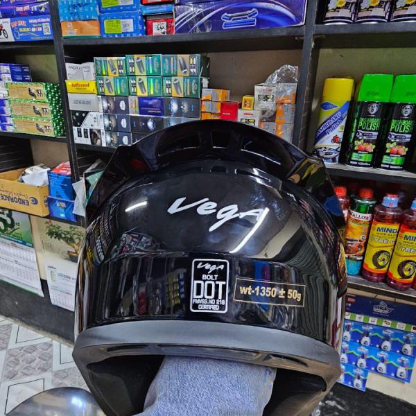 Vega Bolt Full Face Riding Helmet – Glossy Black