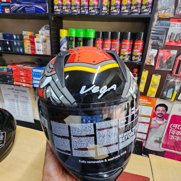 Vega Bolt Superhero Full Face Helmet – Black Red