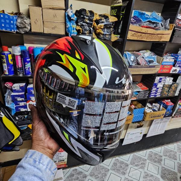 Vega Bolt SpeedX Full Face Helmet – Dull Black Red