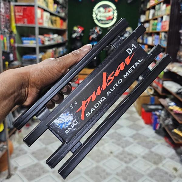 Bajaj Pulsar Single Disc Silencer Cover Silencer Guard Silencer Protector Black...
